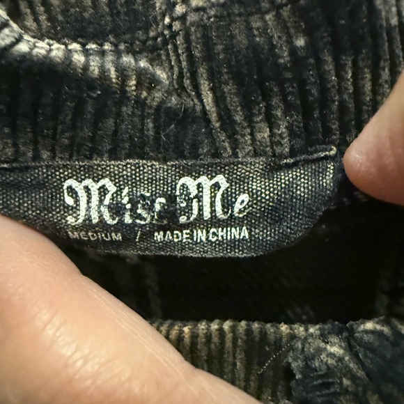 Miss Me Pieced Plaid Washed Corduroy Jacket  Medium - Picture 3 of 7